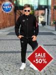 Bluza dresowa NASA Gładka Czarna nsa