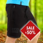 Krótkie Spodenki DRUK Czarne Black Gamer